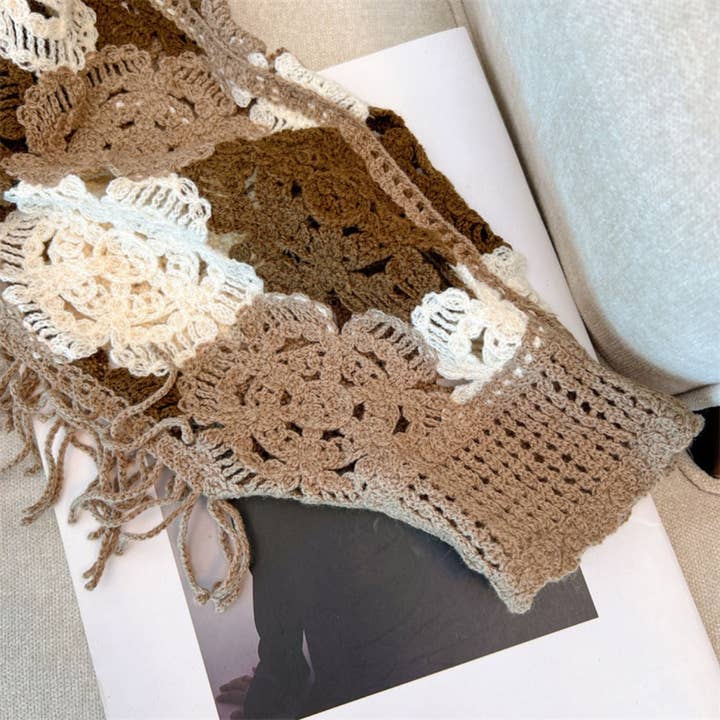 Funkyrel® Atzbranding Limited - Wholesale Knit Sweater - Women's - Crosa - Floral Pattern Hollow Knit Sweater10