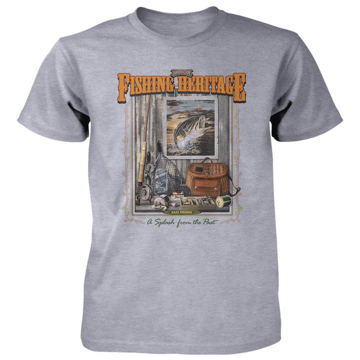 Bass Fishing Heritage - 4,5 oz Katoenen T-shirt voor wholesale door Old Country Outfitters