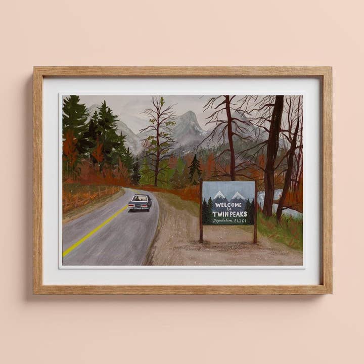 Stampa d'Arte Twin Peaks per la vendita all'ingrosso da parte di Charis Raine Illustration