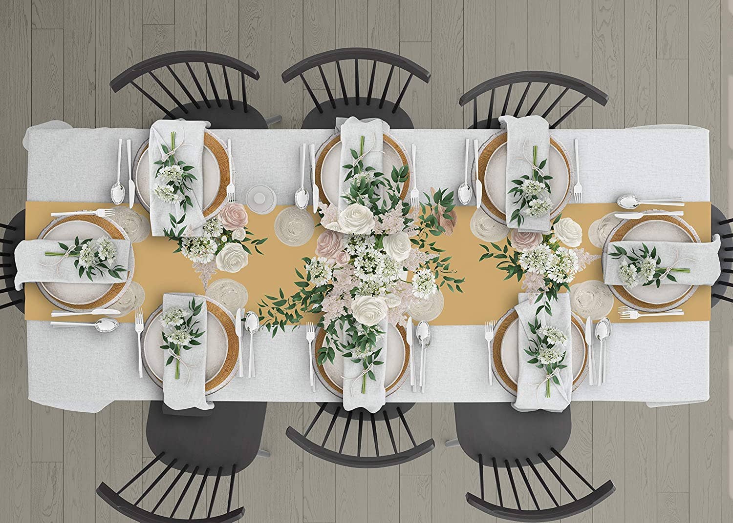 White Gold Handmade Beaded Placemats Round Dining Set of 4 for wholesale on Faire12