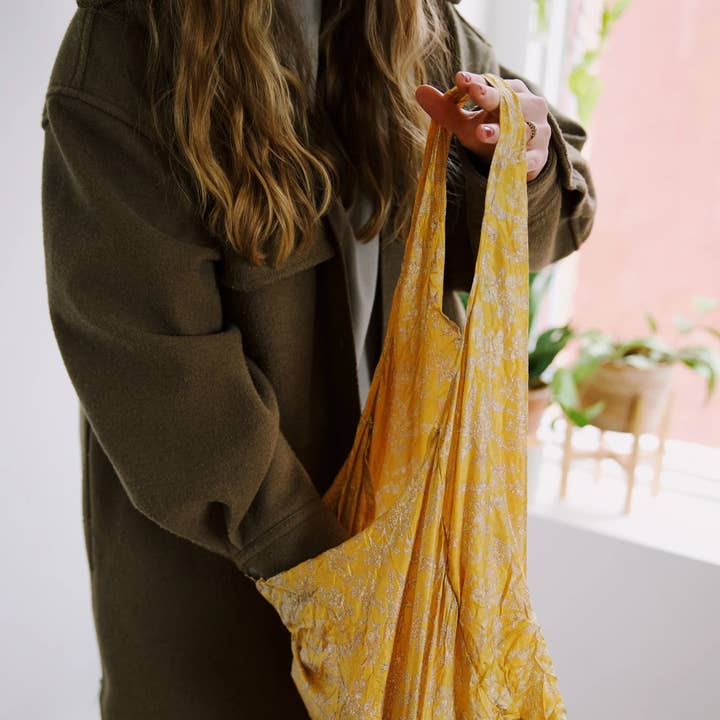 Ethical Global - Wholesale Grocery/Shopping Bag - Shopping/Tote Bag Re-Purposed Sari, Eco-Friendly3