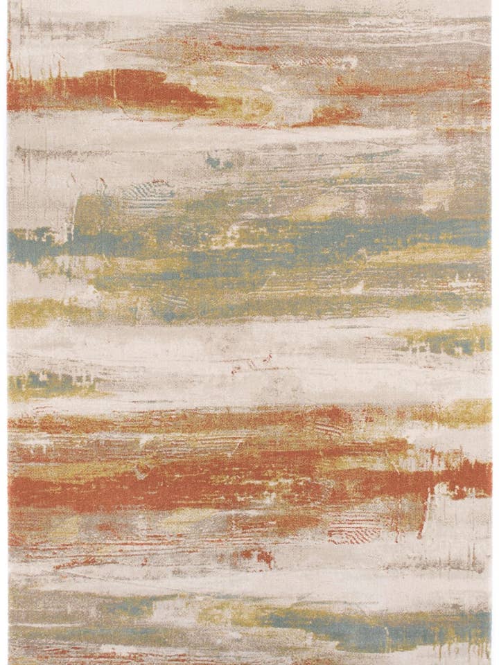 Hawthorne - Point de repère - Lt. Beige-Rust pour la vente par RugModern