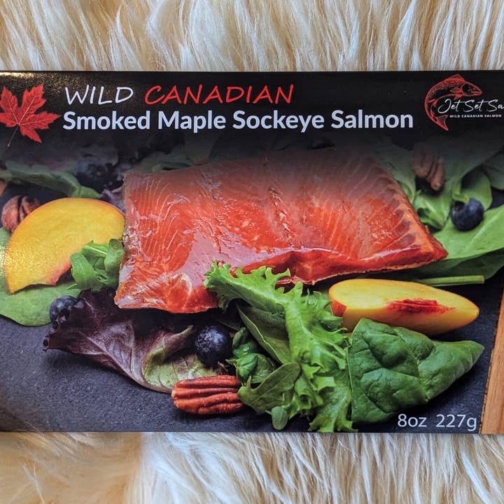 Jet Set Sam Gourmet Foods - Wholesale Fish/Seafood - Wild Candian Maple Glazed Smoked Sockeye Salmon