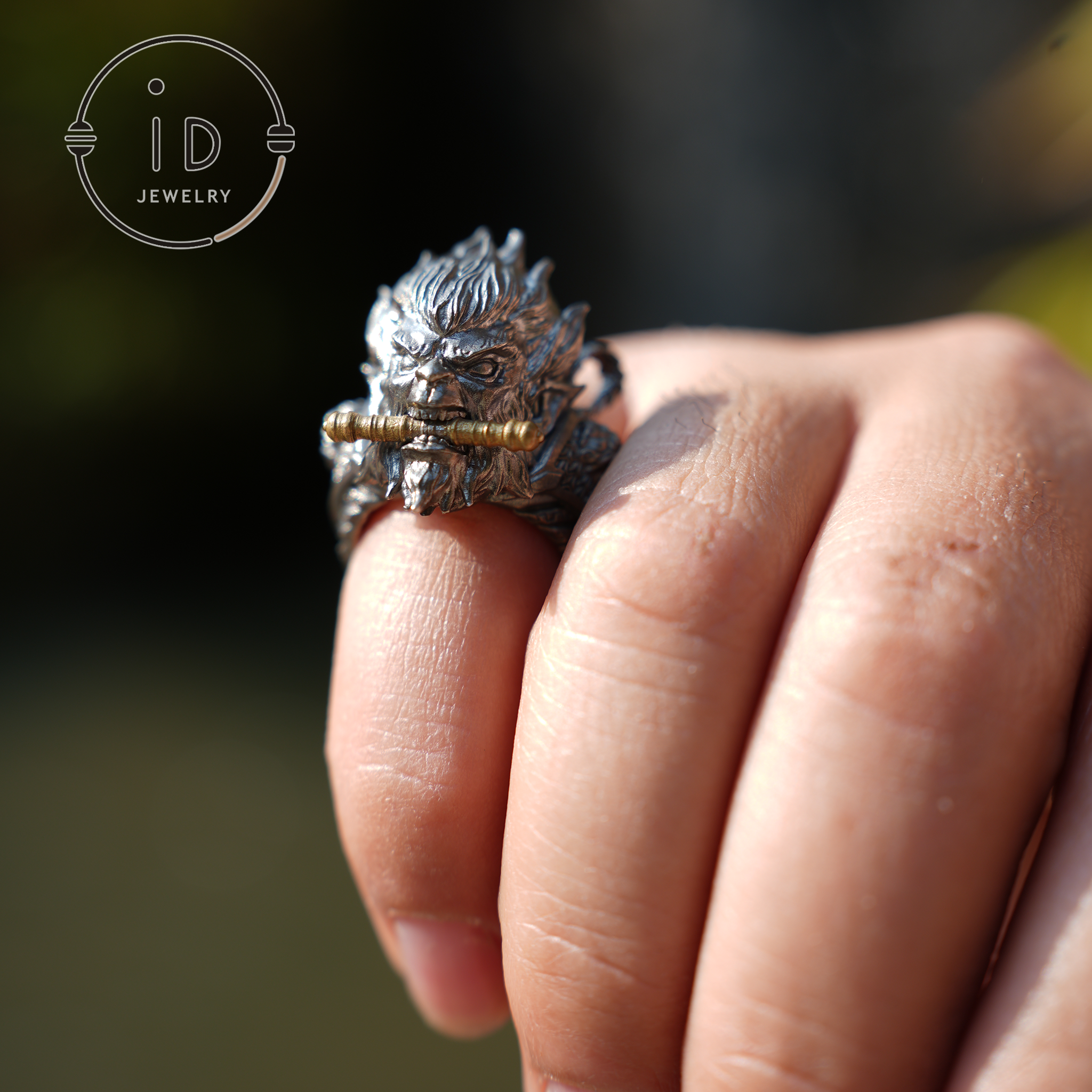 idjewelry - Wholesale Cocktail/Statement Ring - Black Wukong Ring - 925 Silver Gothic Design, Statement Jewelry for Fantasy Lovers7