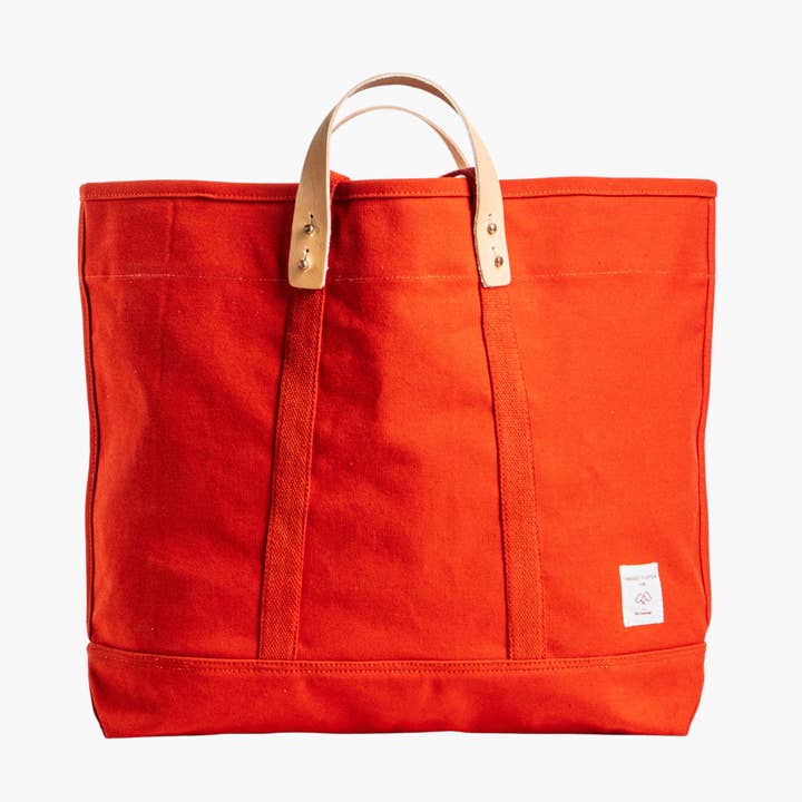 Large East West Tote | Persimmon for wholesale by IMMODEST COTTON