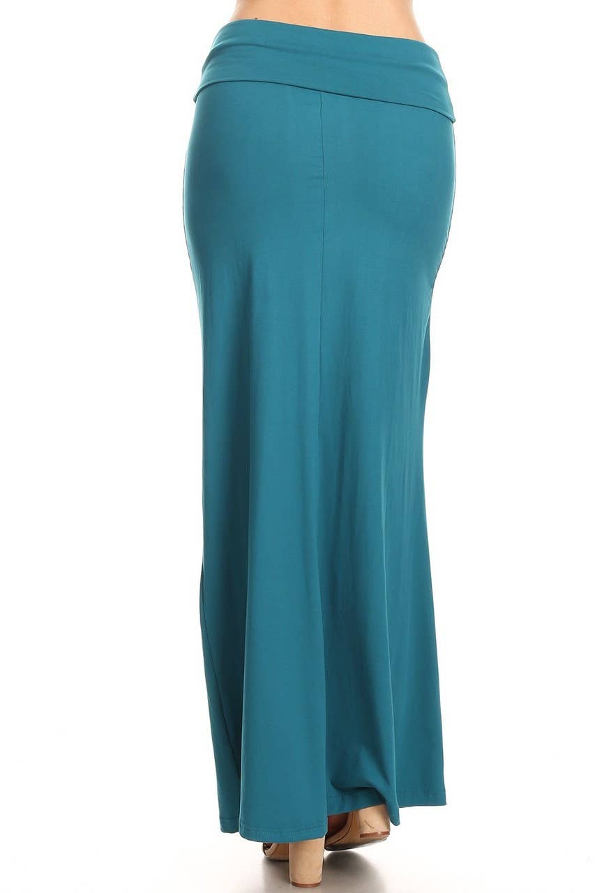 USA Fashion – Saia - Mulher por atacado – Saia Maxi de Cintura Alta Amanteigada13