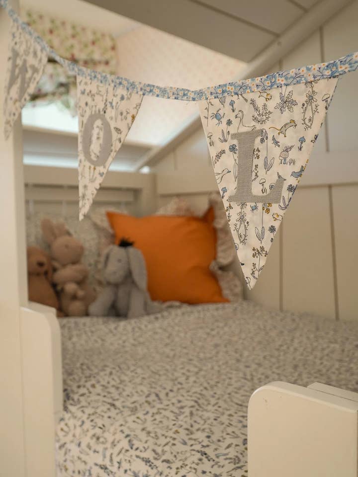 Duvet Set made with Liberty Fabric THEO BLUE for wholesale by Coco & Wolf