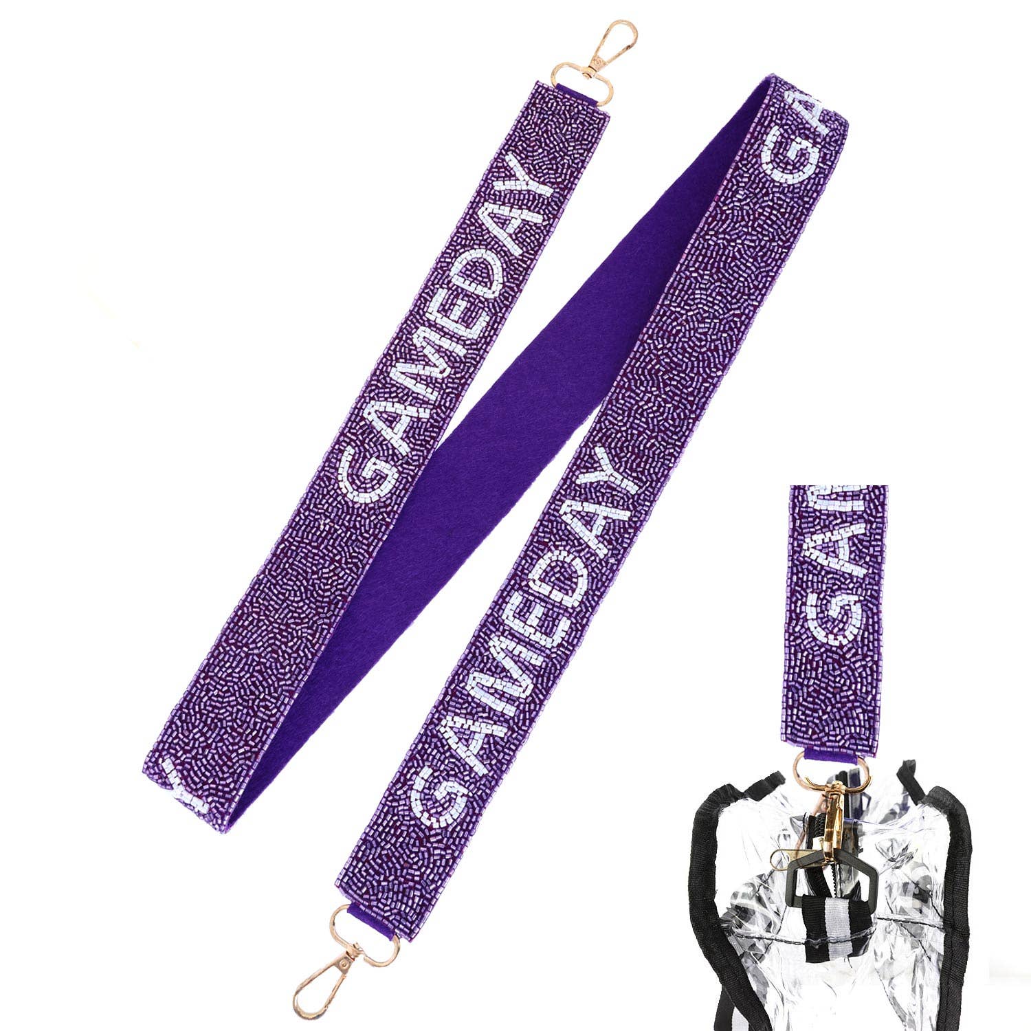 SP Sophia Collection - Wholesale Bag Strap - Women's - Seed Beaded "Game Day" Crossbody Shoulder Bag Strap5