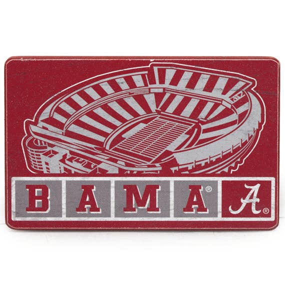 Open Road Brands, LLC - Wholesale Magnet - University of Alabama Football Stadium Wood Magnet
