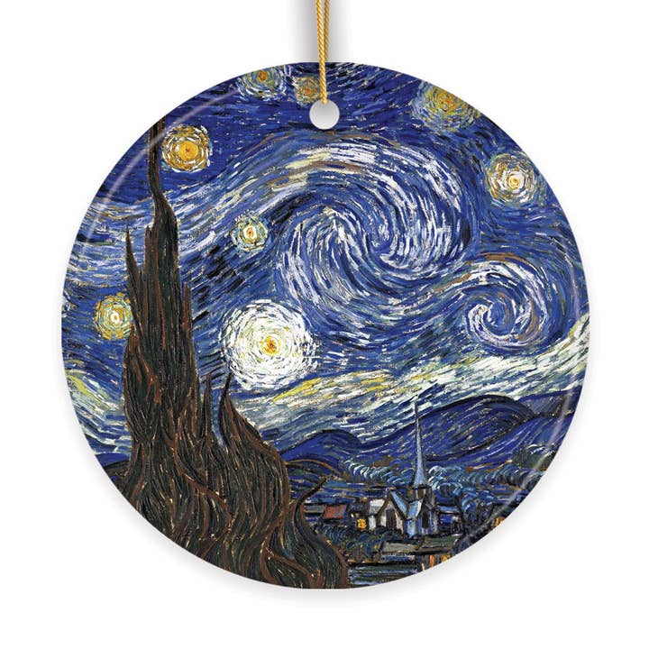 Décoration en céramique « La nuit étoilée » de Vincent Van Gogh pour la vente par OrnamentallyYou