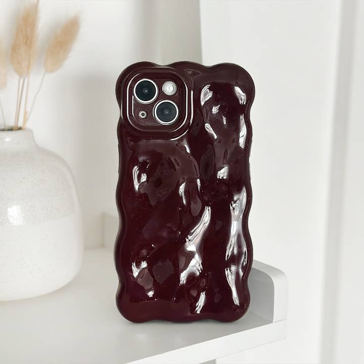 Coconut Lane - Wholesale Phone Case - Women's - 3D Bubble Phone Case - Burgundy9