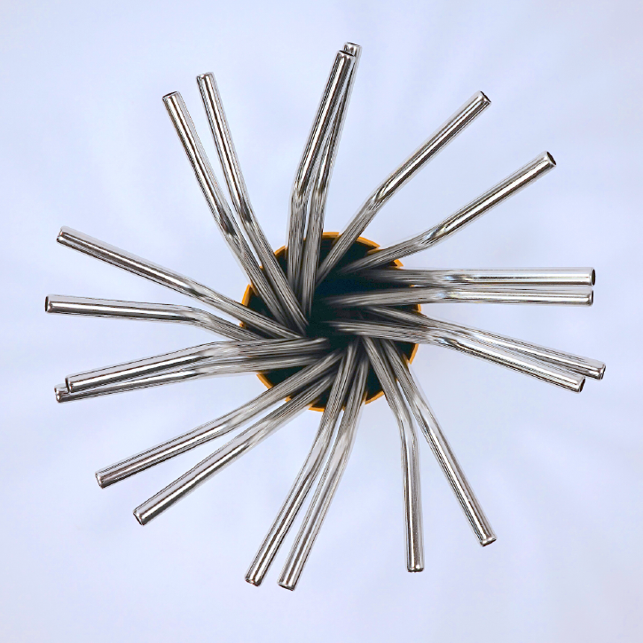 UNIGREEN - Wholesale Drink Stirrer - Curved stainless steel STRAW1