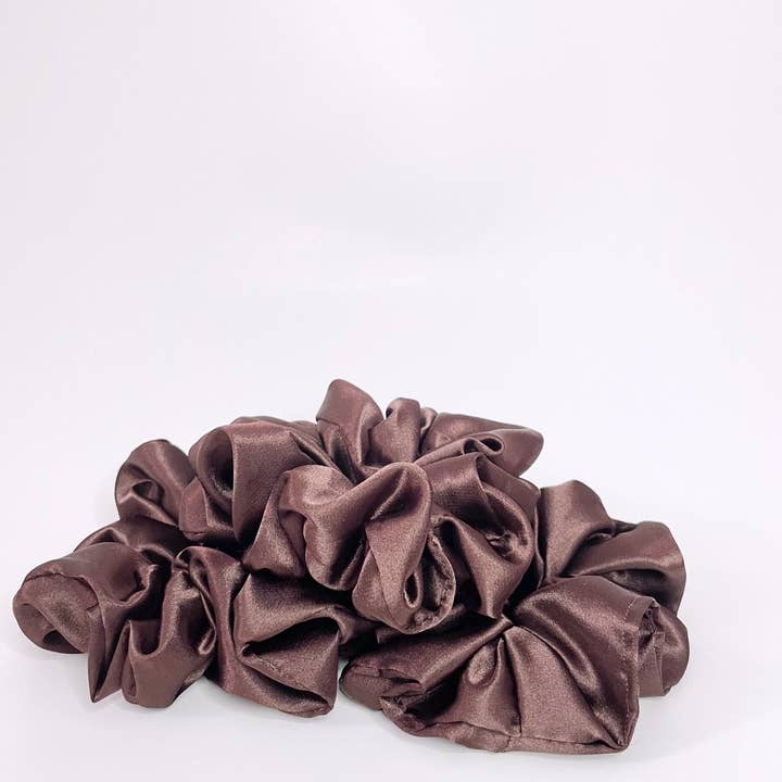 Beyond Scrunchies – wholesale Scrunchie - Women’s – ESPRESSO - Mulberry Silk Scrunchie5