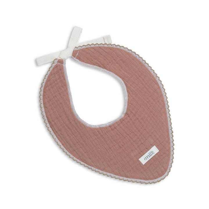 Muslin Bibs Terracotta for wholesale on Faire