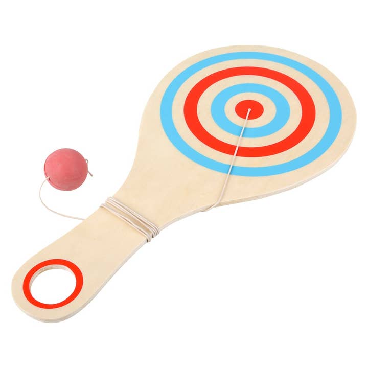 La Luna Bella - Toys - Wholesale Classic Toy - Kids - 11.33" WOODEN PADDLE BALL LLB kids toys