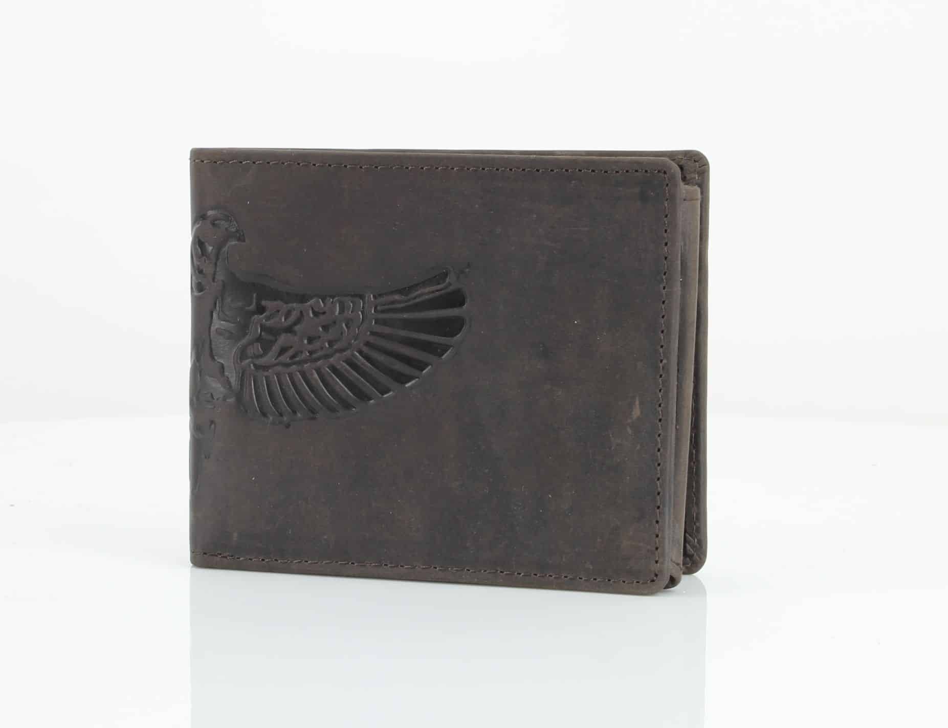 Leather Impressions Inc - Wholesale Wallet - Men's - American Bison Bird Embossed Leather Mens Bi Fold Wallet12