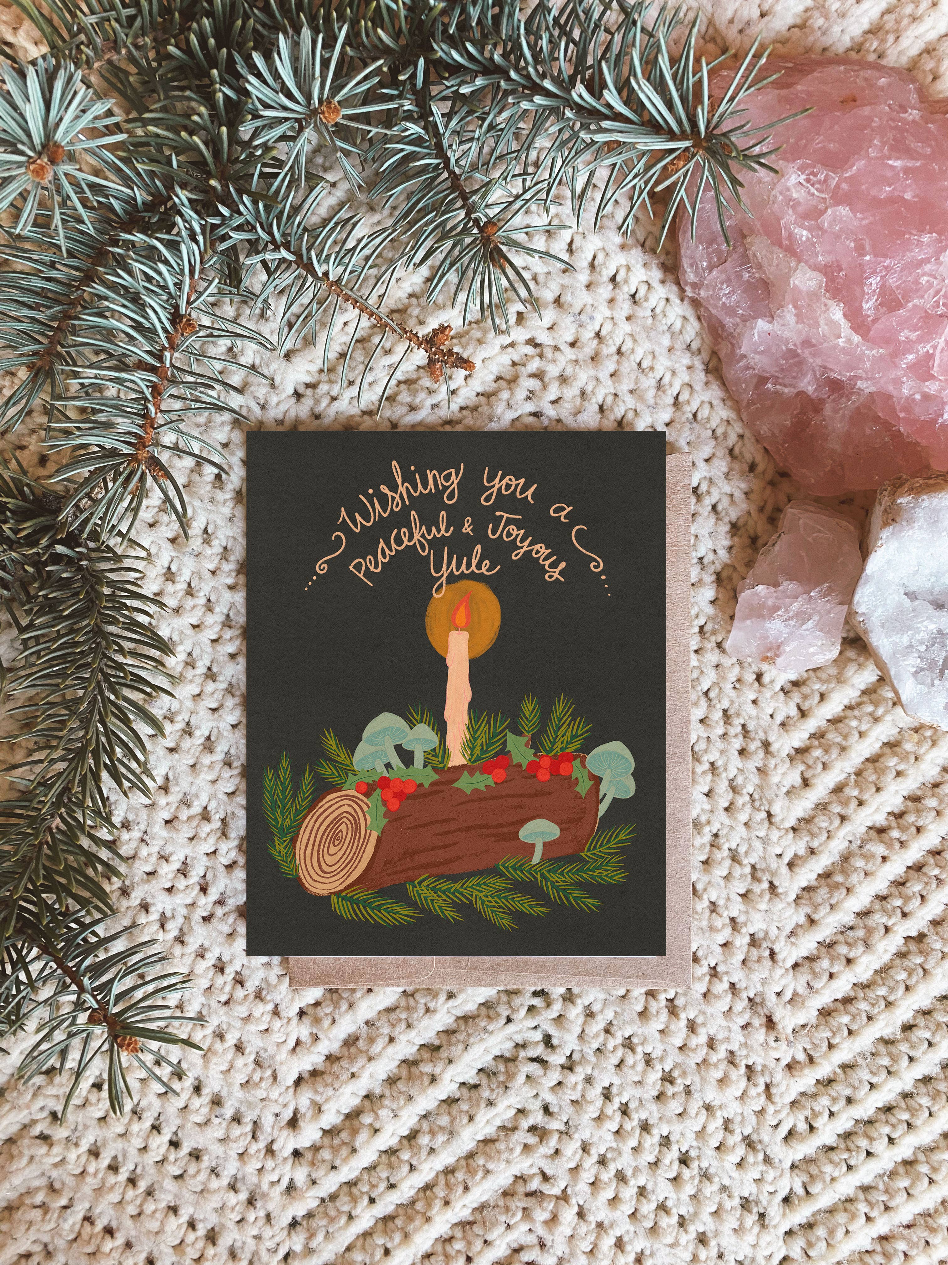 Dream Folk Studio – wholesale Julkort – Yule Notecard | Önskar dig en fridfull och glad jul