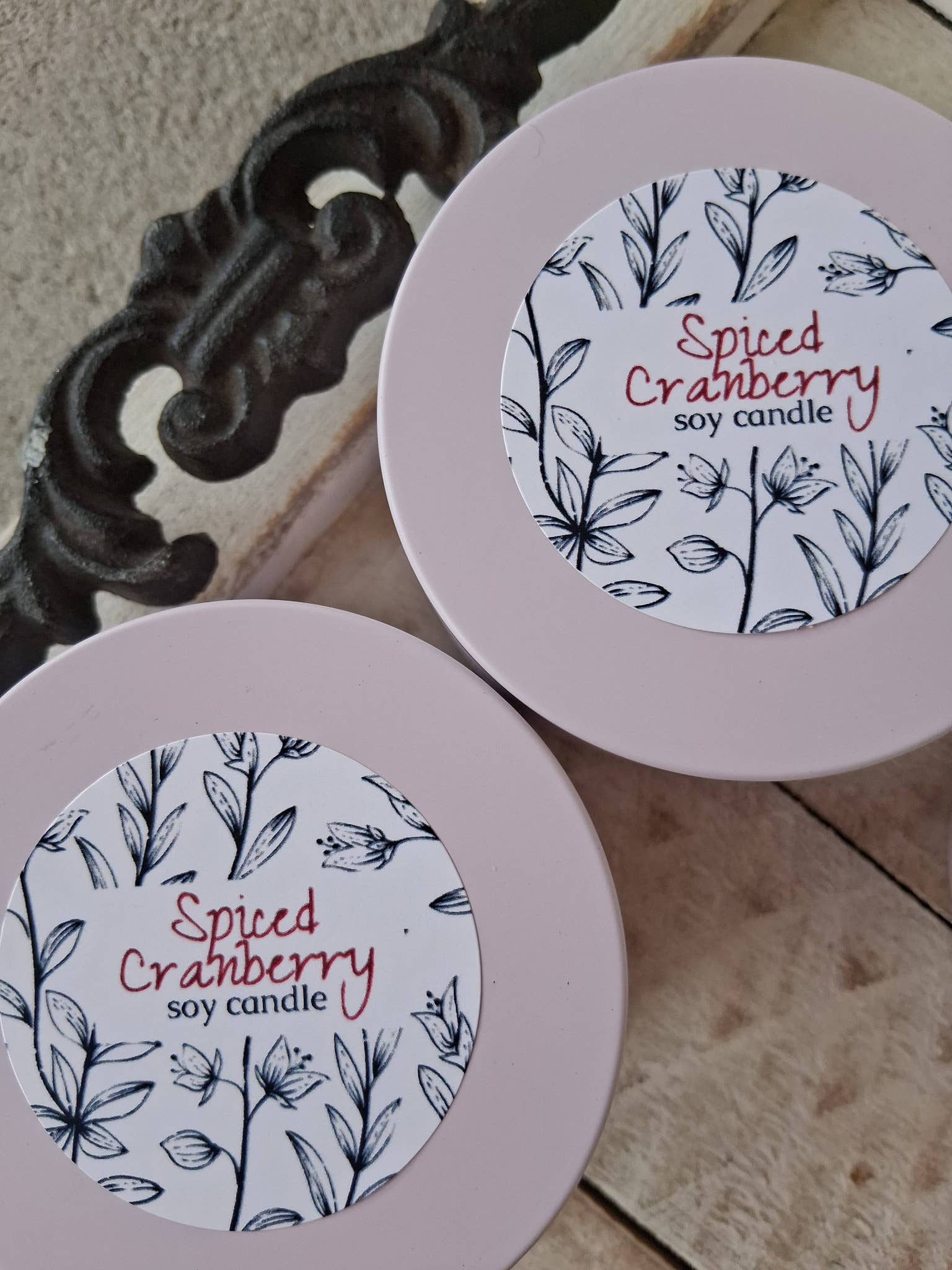 Willow & Sage Soapery - Wholesale Jar/Filled Candle - Spiced Cranberry |  Soy Candle1