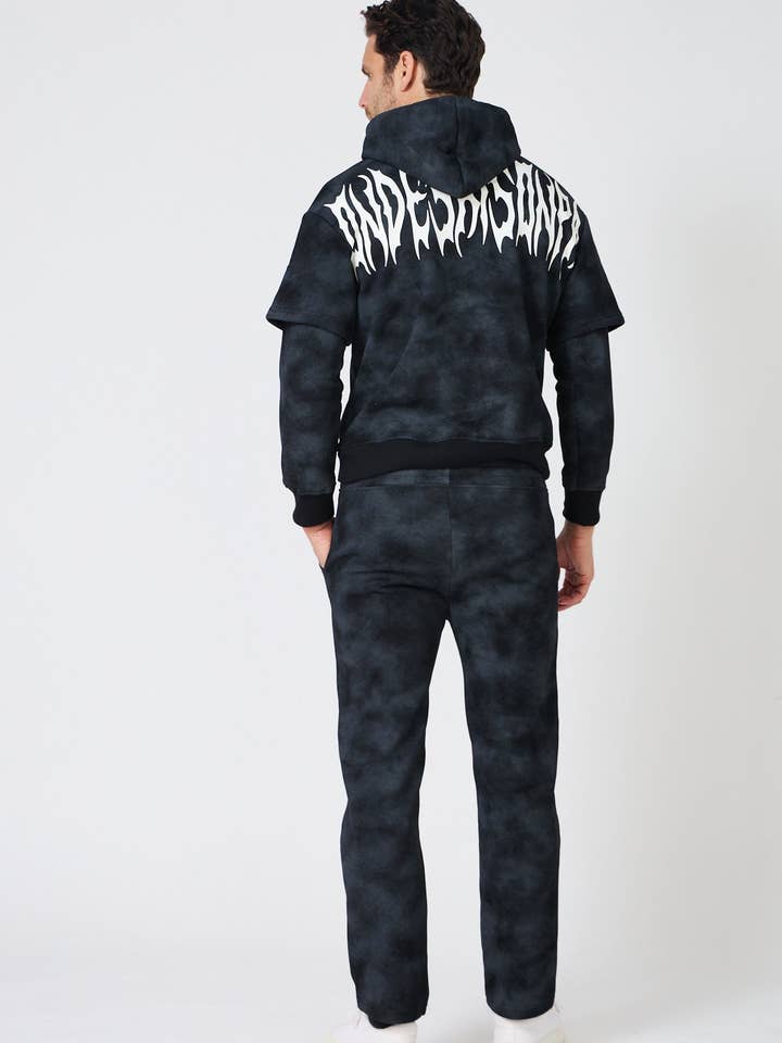 TOP MONDAY - Wholesale Tracksuit - Men's - Men's Oversized Tracksuit Set – Flame / Tribal Prints7