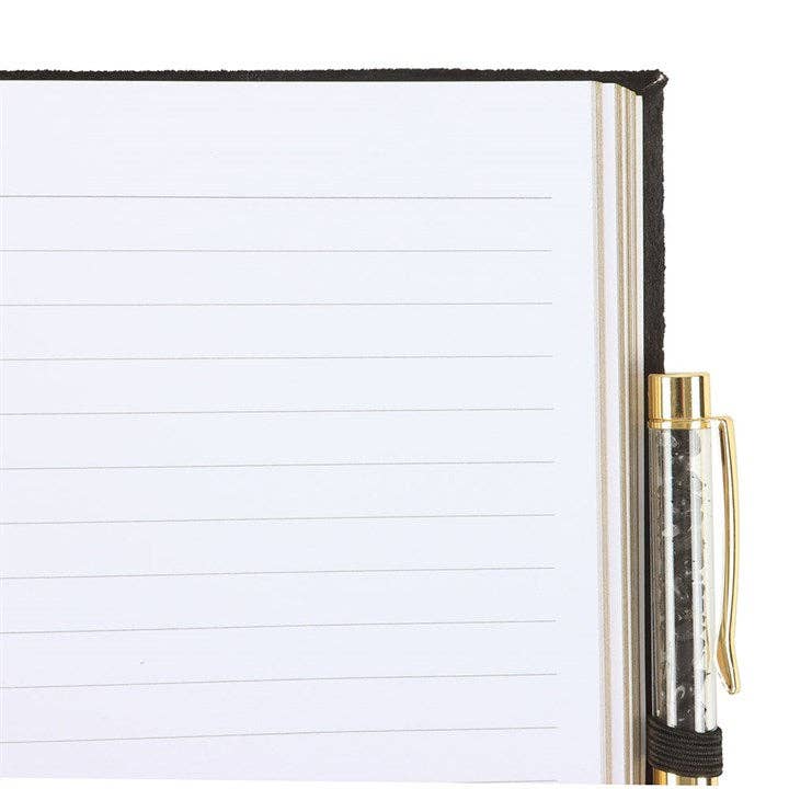 Something Different Wholesale - Wholesale Journal/Diary - Book of Shadows Journal with Black Obsidian Crystal Pen