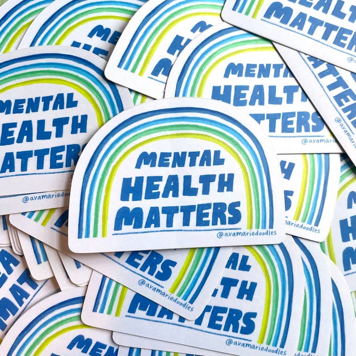 Mental sundhed spørgsmål Rainbow Sticker for engroshandel hos Aviate Press