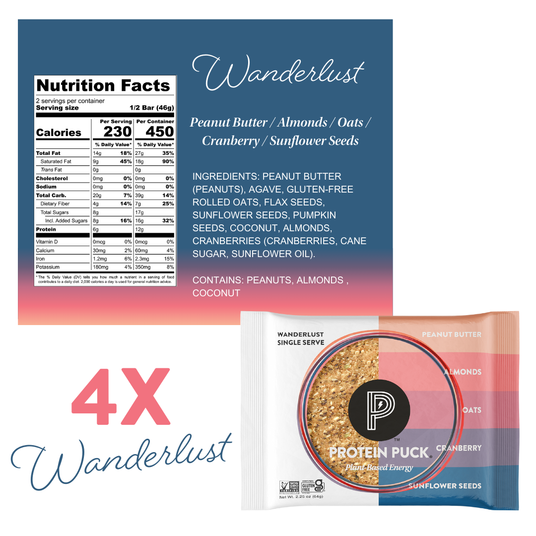 Protein Puck - Wholesale Snack Bar - Plant-Based Protein Bars - Variety Pack (16 - 3.25oz Bars)8