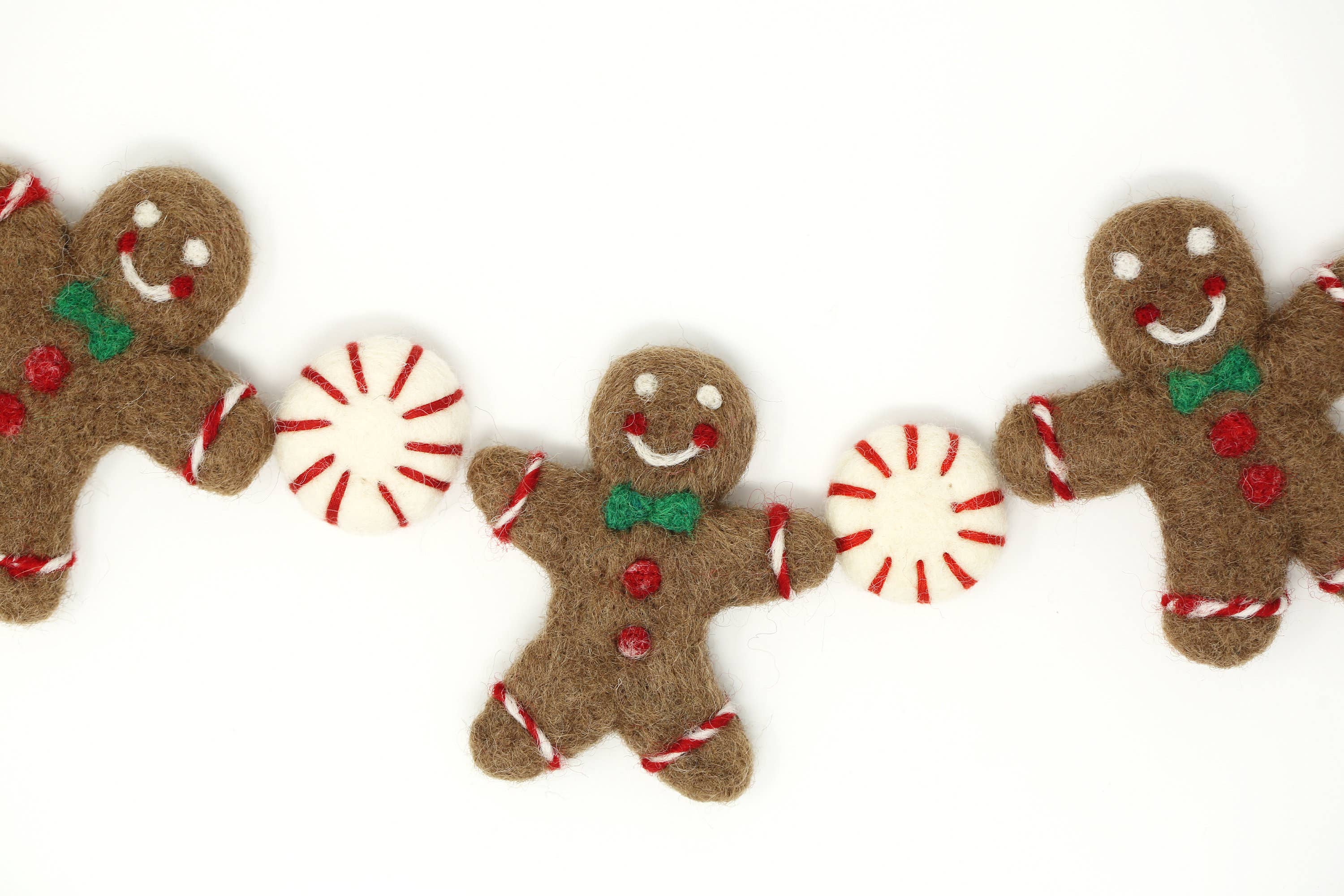 The Felt Pod - Wholesale Christmas Decoration - Felted Gingerbread Man Christmas Decoration1