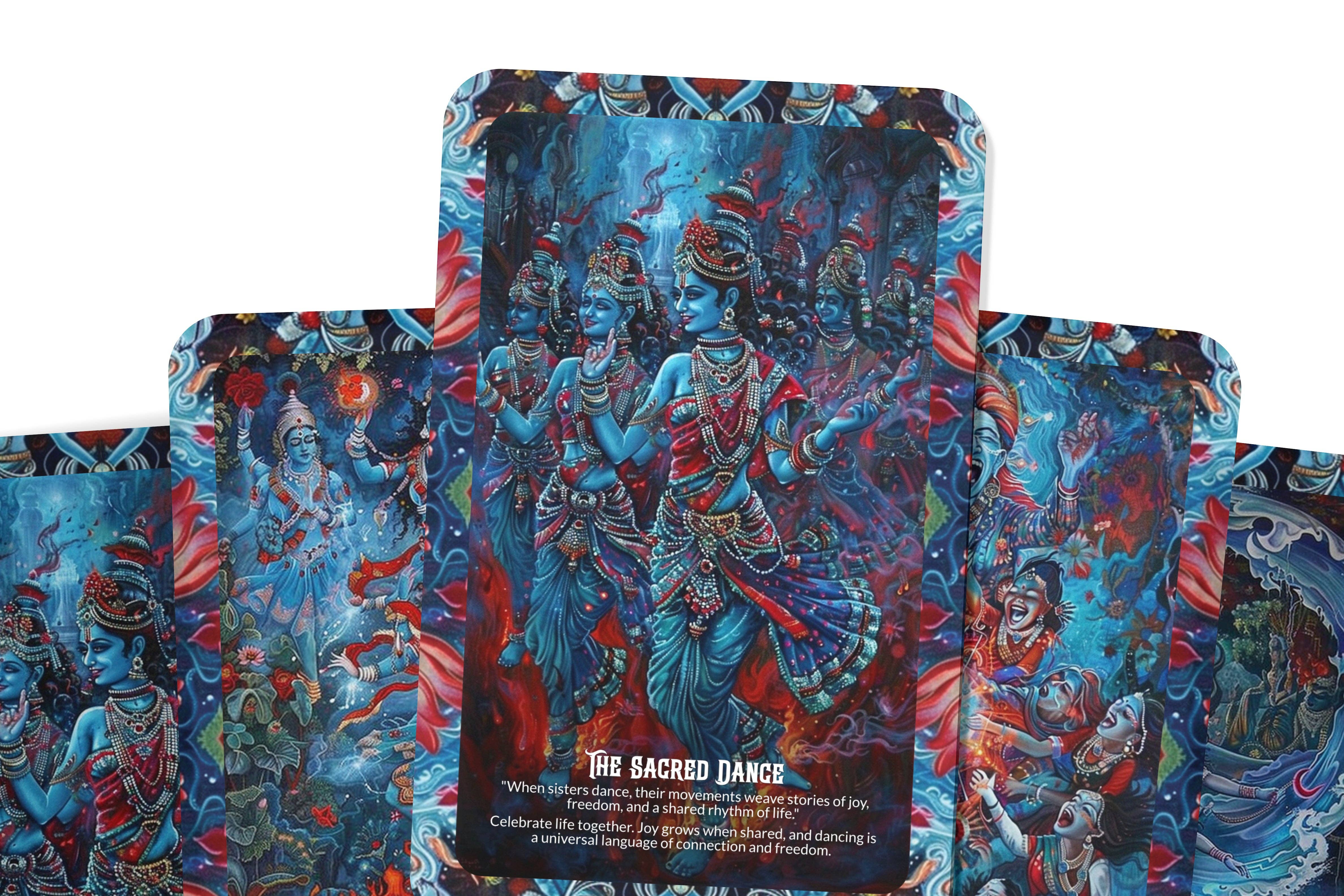 IBIZA TAROT - Wholesale Tarot Cards - Sacred Sisterhood Oracle: Celebrate the power of feminine connection with this 22-card deck, nurturing sisterhood and inner wisdom.2