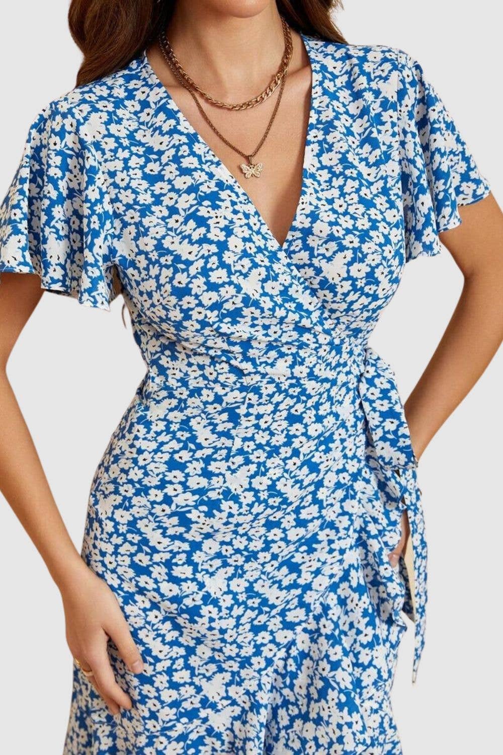 BanBat - Wholesale Dress - Women's - Floral wrap dress - AN-0306364