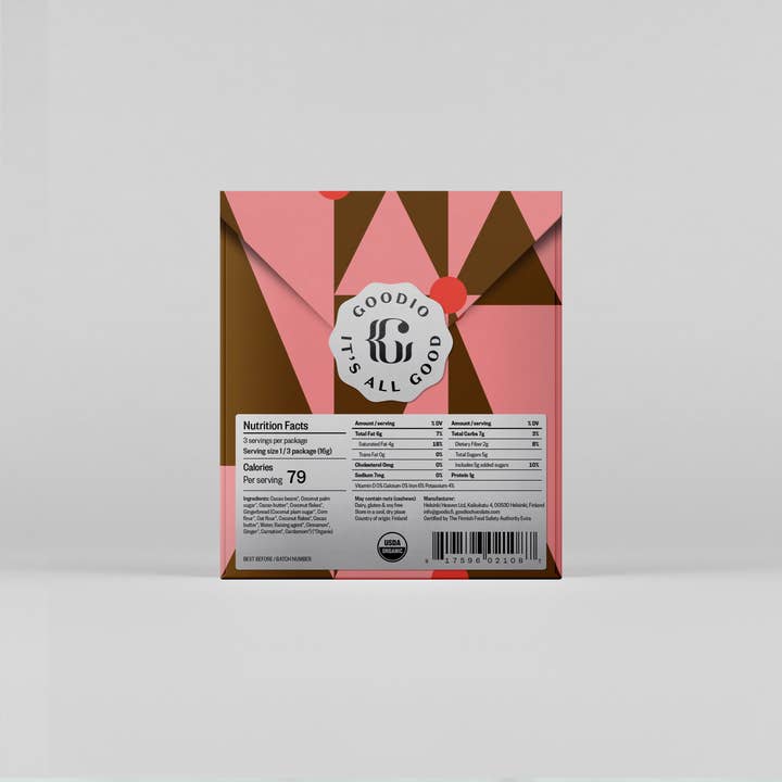 Goodio USA - Wholesale Chocolate Bar - Gingerbread Chocolate 50%2