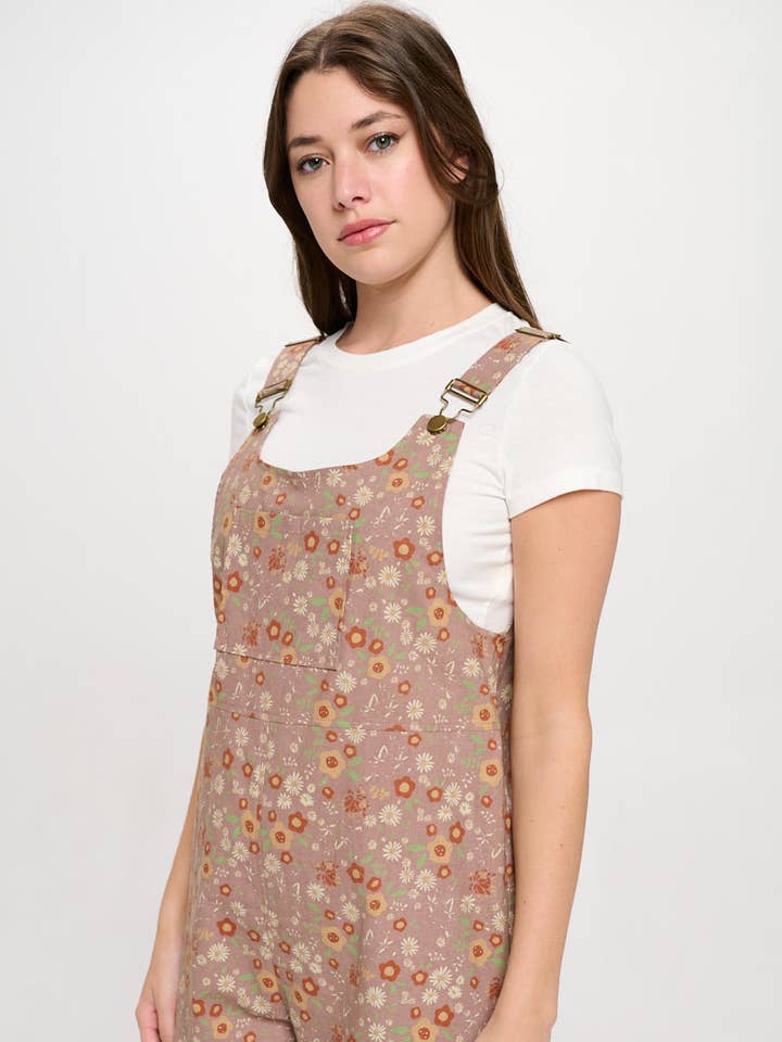 FLORAL DAISY DREAMS SHORTALLS for wholesale by SM WARDROBE