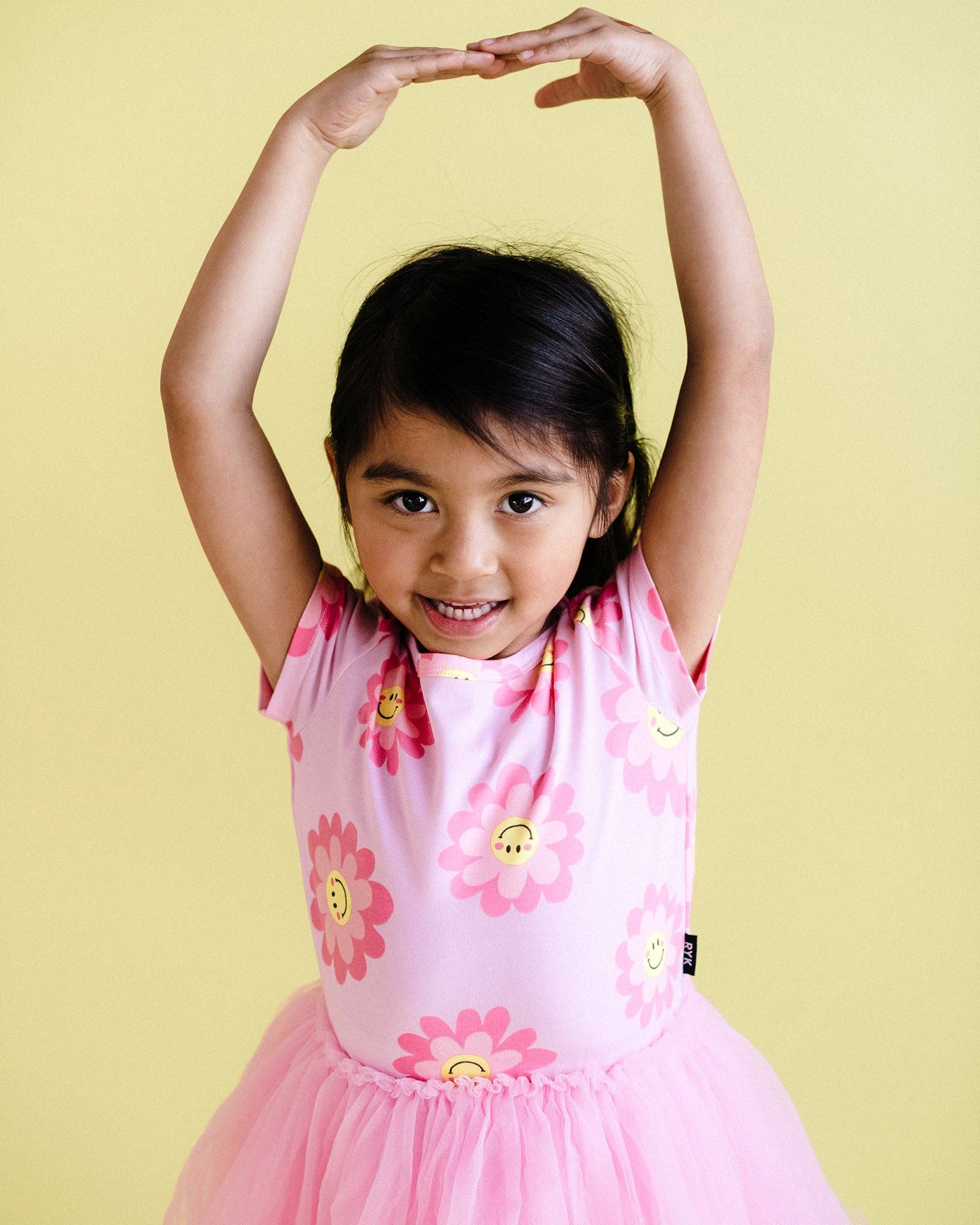 Pink Daisy SMILE FLOWER CIRCUS DRESS for wholesale on Faire1