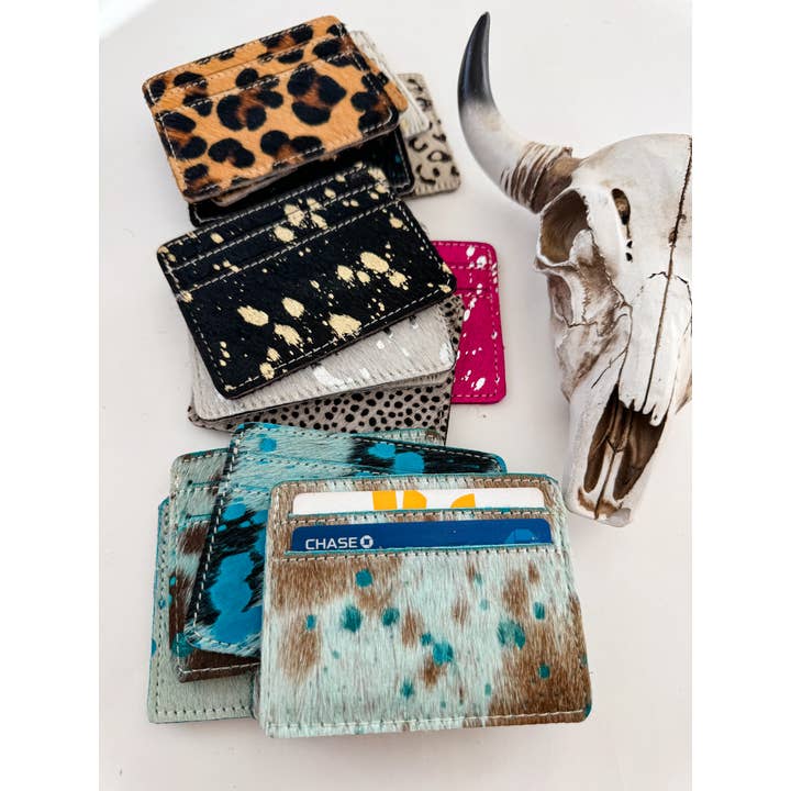 Boho Ranch Shop - Wholesale Card Holder - Women's - Western Cowhide Credit Card Holder - Money holder4