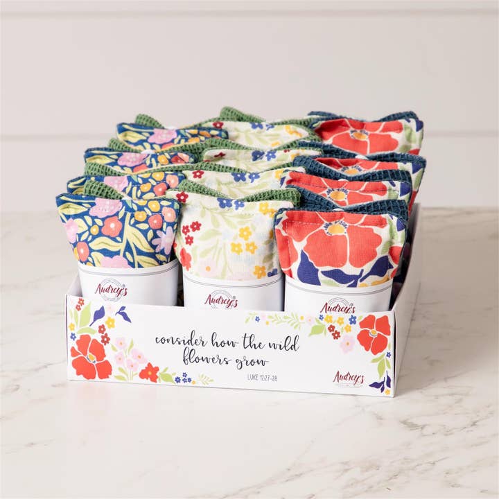 Audrey's Home & Gift - Wholesale Cleaning Sponge - Reusable Fabric Sponges - Fun Floral Set (PK/12 AST)2
