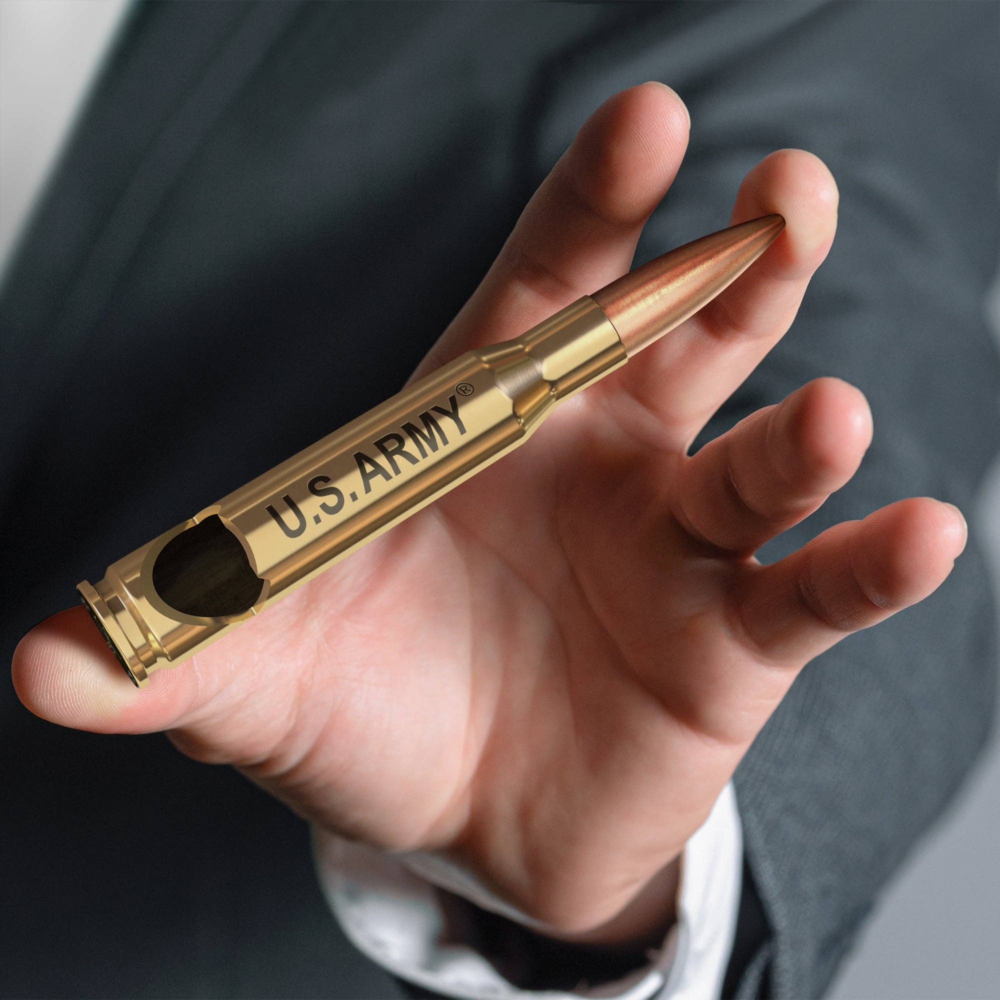 Old Southern Brass – wholesale Bottle/wine opener – U.S. Army Engraved 50 Caliber Bullet Bottle Opener2