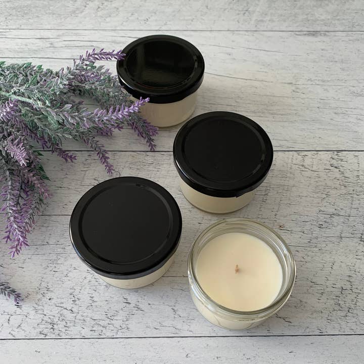 Round jars candles NO LABELS (4oz) for wholesale by Augustine & Co