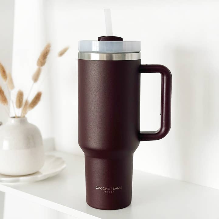 Stainless Steel Tumbler - Burgundy for wholesale by Coconut Lane