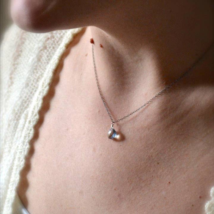 Foamy Wader - Wholesale Pendant/Charm Necklace - Ambergris Necklace - mint green amethyst gemstone solitaire1