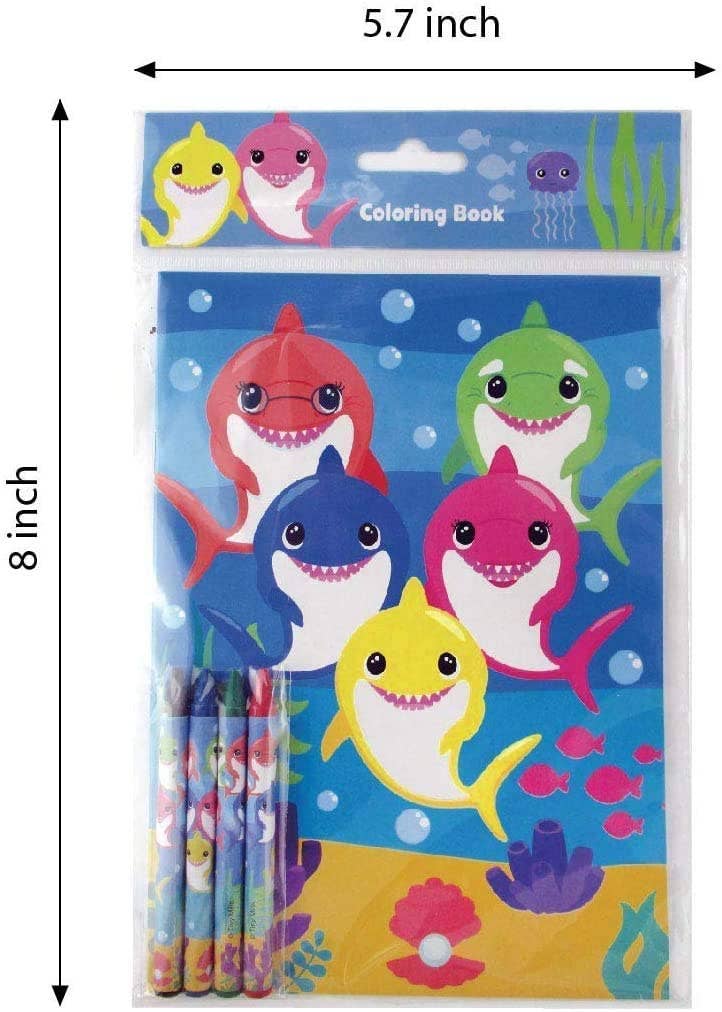 Tiny Mills - Vente Sachet cadeau/boîte cadeau pour invités - Requin Famille Anniversaire Assortiment de faveurs pour 12 enfants5