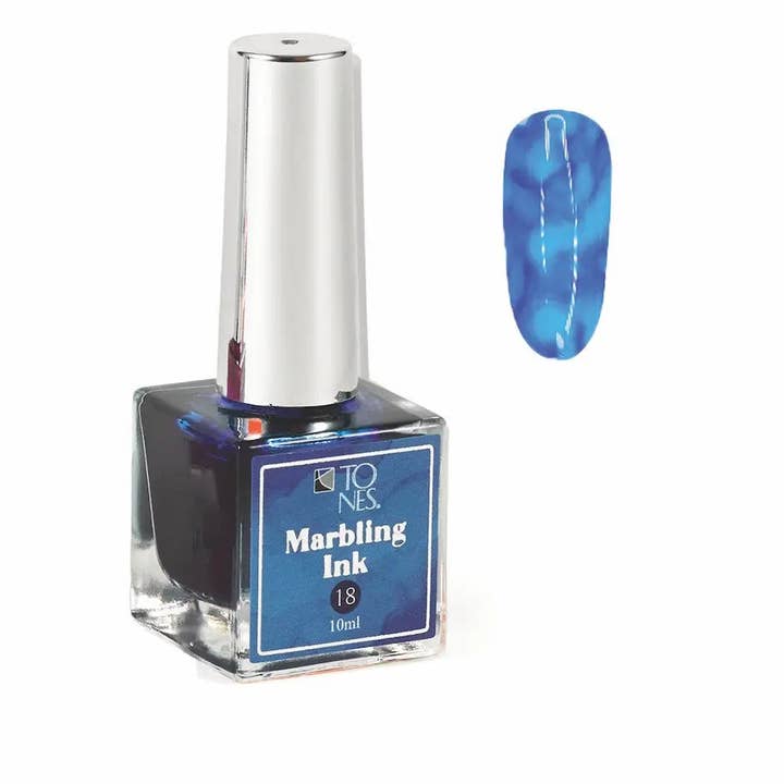 Encre marbrée Bleu Néon #18 - 0,34 fl oz / 10 mL pour la vente par Tones Acrylics | Gels | Nail Art | Nail Tools & Accessories