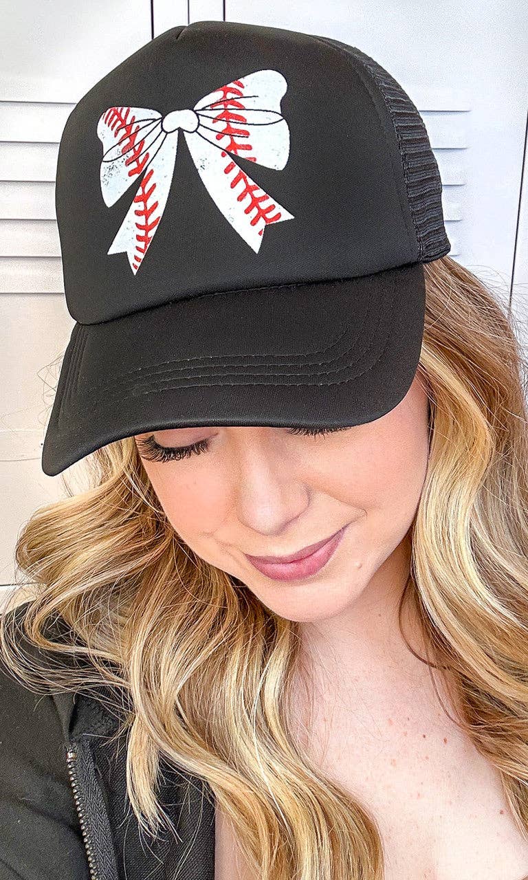 Sugar Stitch - Wholesale Trucker Hat - Women's - Baseball Bow Trucker Hat3