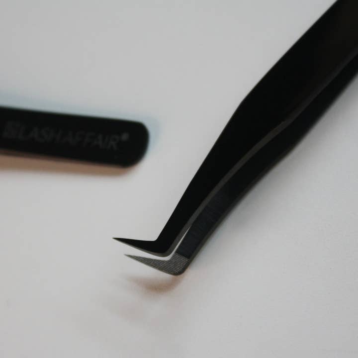 Lash Affair - Wholesale Tweezers - Booty Call | Ribbed + Matte Black2