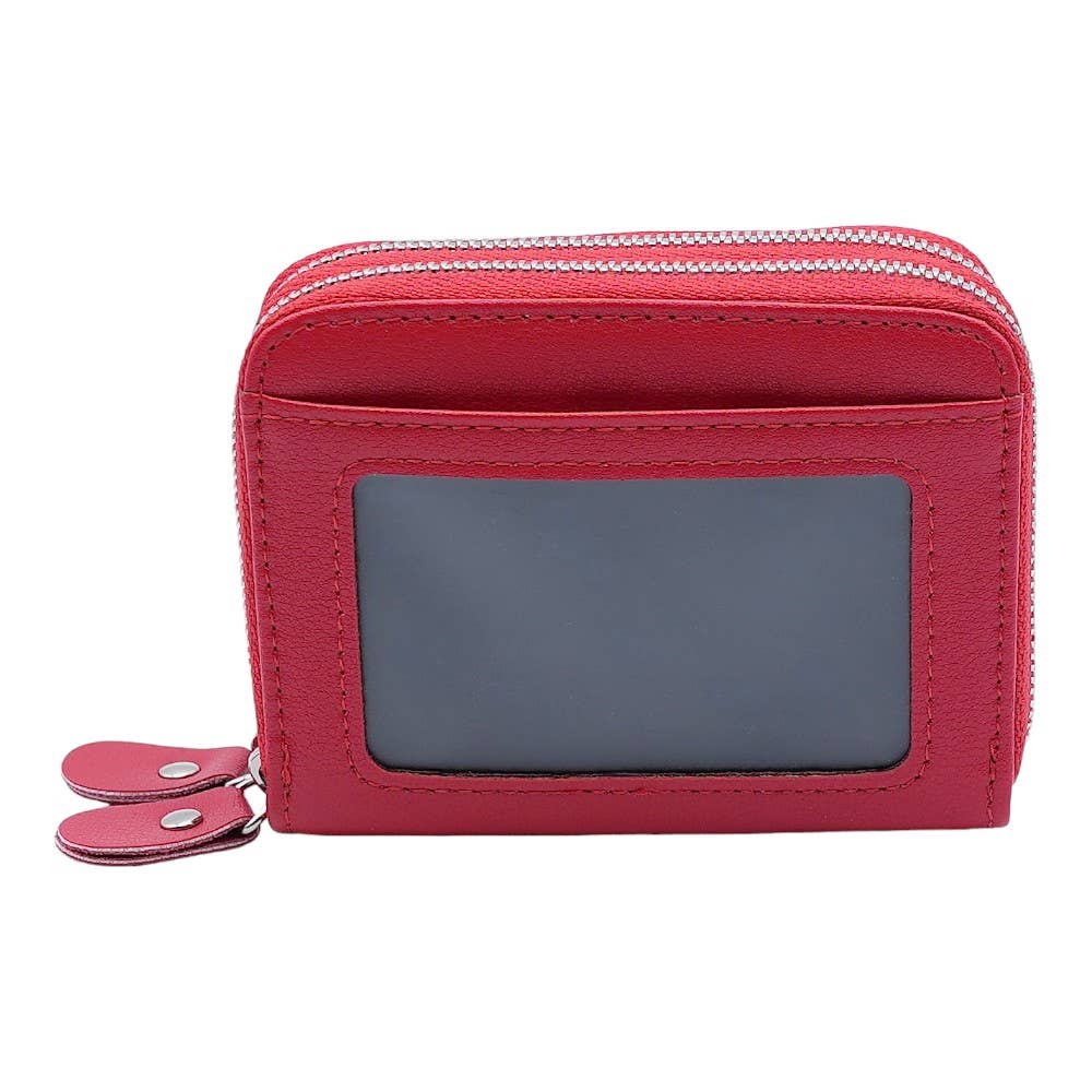 American Leather Goods - Wholesale Wallet - Women's - Leather Credit Card Holder with Zipper, Wallet for Women11