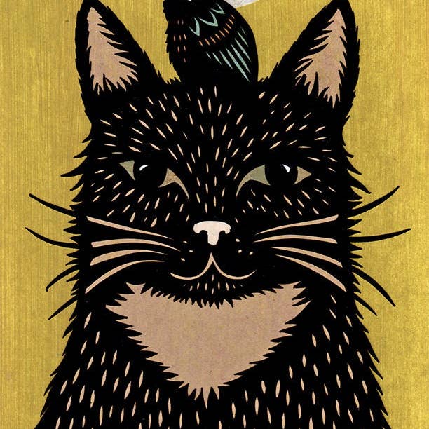 Impresión artística en papel cortado con forma de cerebro de pájaro, 5 x 7 pulgadas para venta al por mayor de Rural Pearl: Cut Paper Art by Angie Pickman