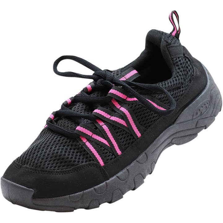 NORTY Womens 5-10 Black/Fucshia Watershoe 15632 Prepack for wholesale by The Norty Brand