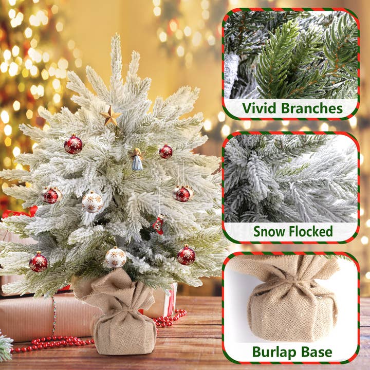 Grand Verde - Wholesale Artificial Christmas Tree - 22” Mini Snow Flocked Artificial Christmas Tree3