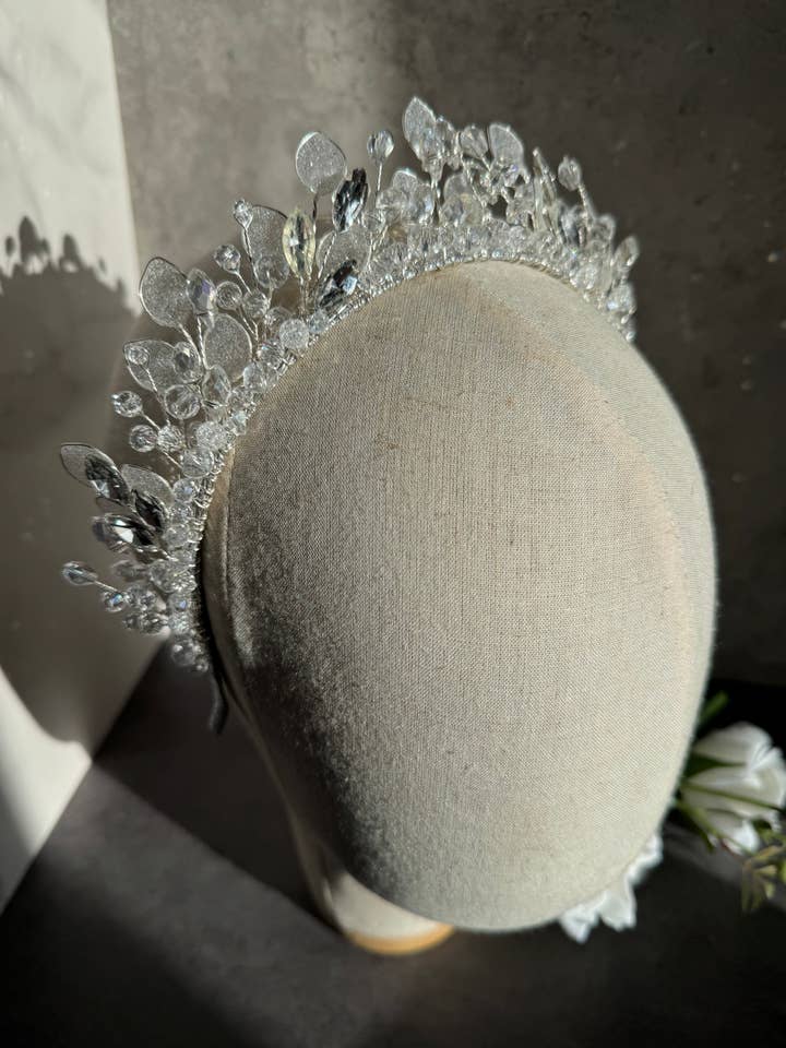 Silverkristallkrona för wholesale av Preciuspearls