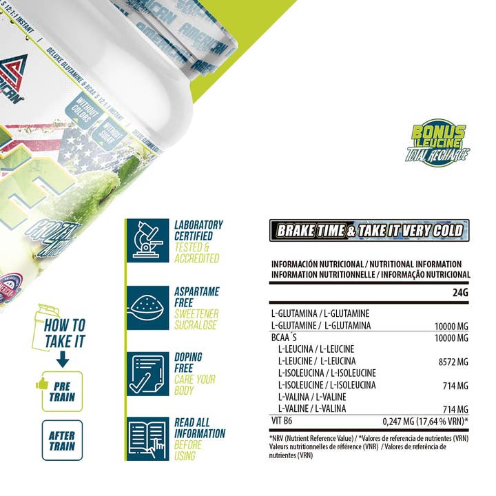 AMERICAN SUPLEMENT S.L. - Wholesale Oral Supplement/Vitamin - American Supplement | Bcaa's with Deluxe Glutamine 300 g6
