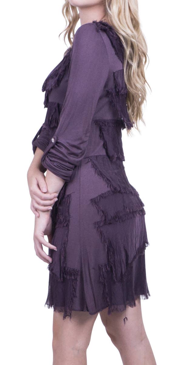 Gigi Moda - Wholesale Dress - Women's - Long Sleeve Ruffled Dress13
