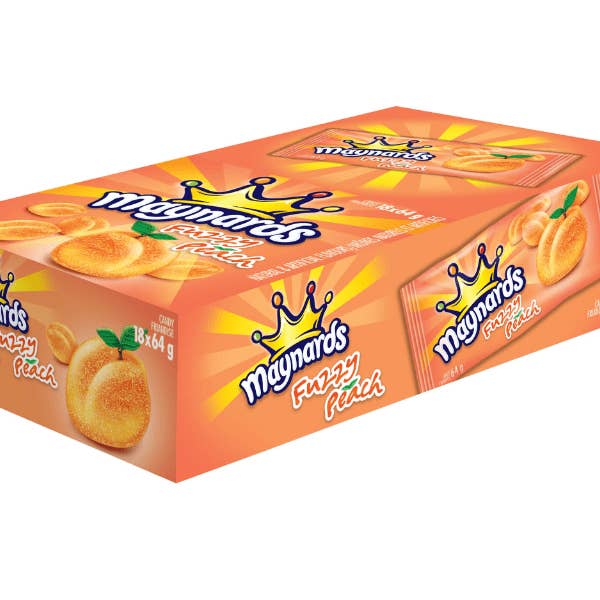 Echo Sales Canada - Wholesale Gummy - Maynards Fuzzy Peach Candy - 64g- 18 ct